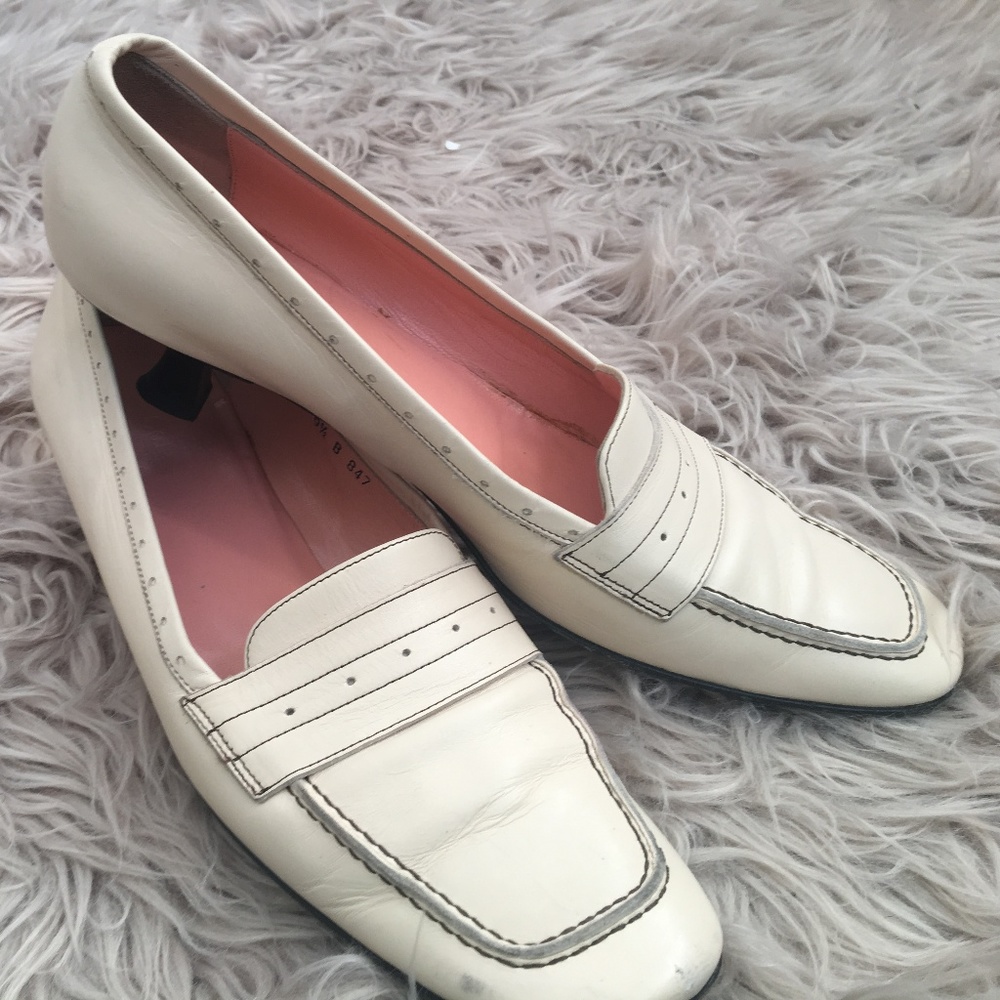 Off white leather shoes